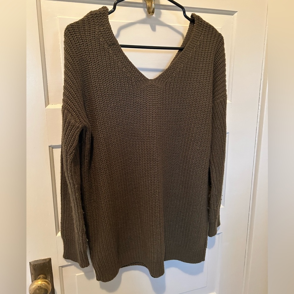 POOF APPAREL V neck Knit Sweater - Picture 2 of 10